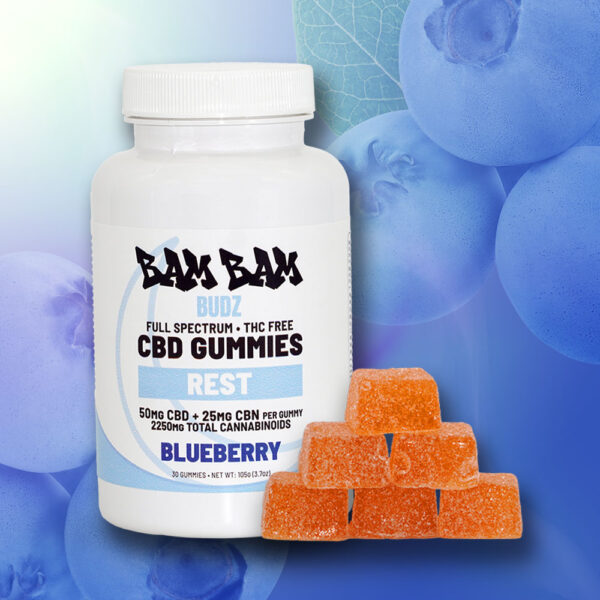 REST Gummies - CBD+CBN - Blueberry - Image 3