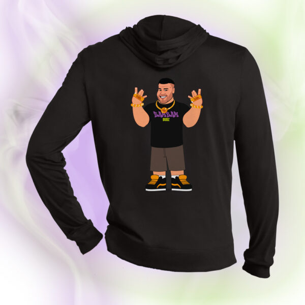 BamBamBudz Special USA Tour Graffiti Style Full-Zip Hoodie - Green Logo - Image 2